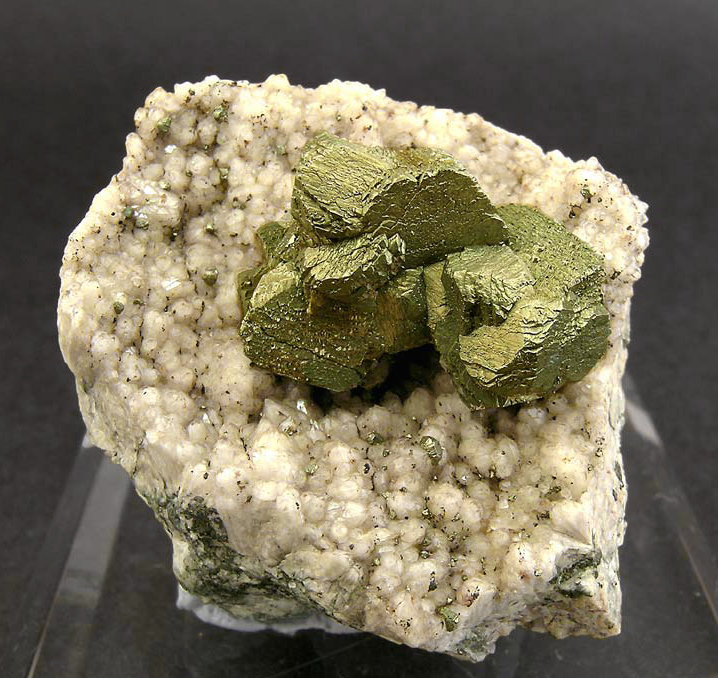 Chalcopyrite on Quartz - Tincroft Mine_Carn Brea and Tincroft United Mine_Carn Brea_Camborne - Redruth - St Day District_Cornwall_England_United Kingdom.jpg