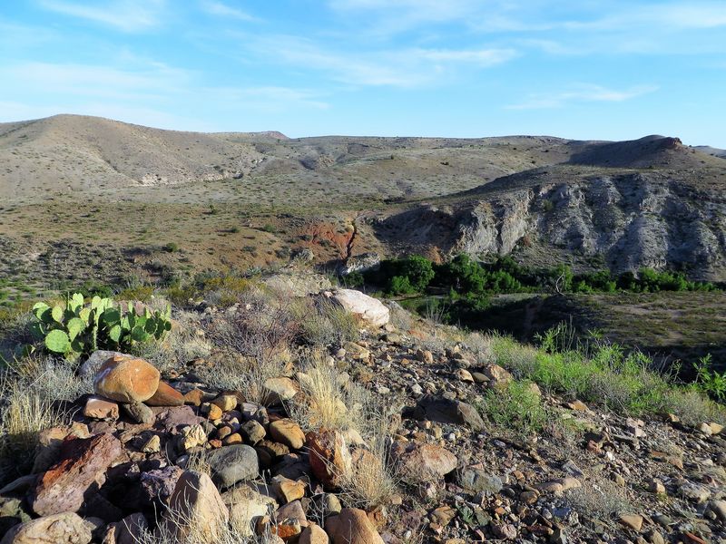 01_Percha Creek looking towards the Macy mine from the top of the ridge.JPG