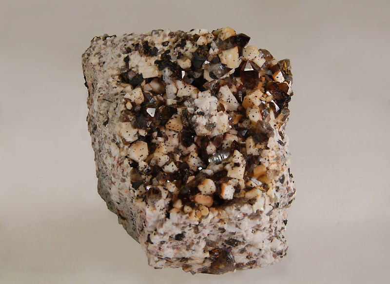 1949 Smoky Quartz and Microcline - Moat Mountain, Carroll County, New Hampshire.jpg