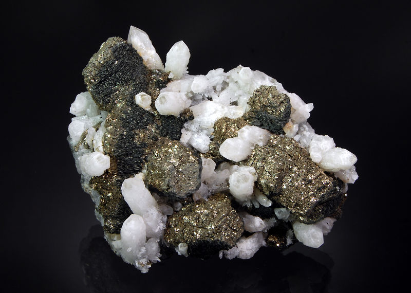 2487 Pyrite ps. pyrrhotite - Herja Mine, Chiuzbaia, Baia Mare, Maramures Romania.jpg