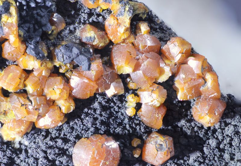 Mimetite (var Campylite) Dry Gill Mine Caldbeck Fell Cumbria UK (O).JPG