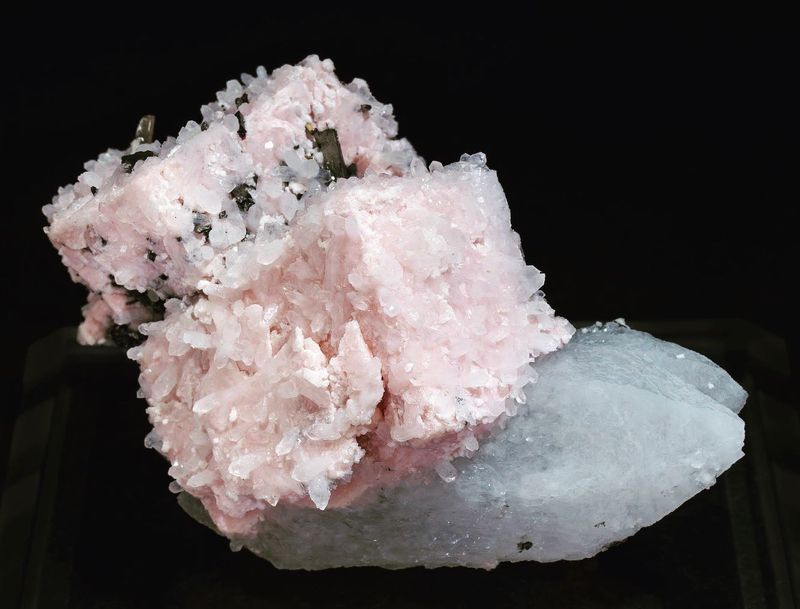 Rhodochrosite with Quartz and Arsenopyrite - Cassandra Mines_Macedonia Department_Greece.jpg