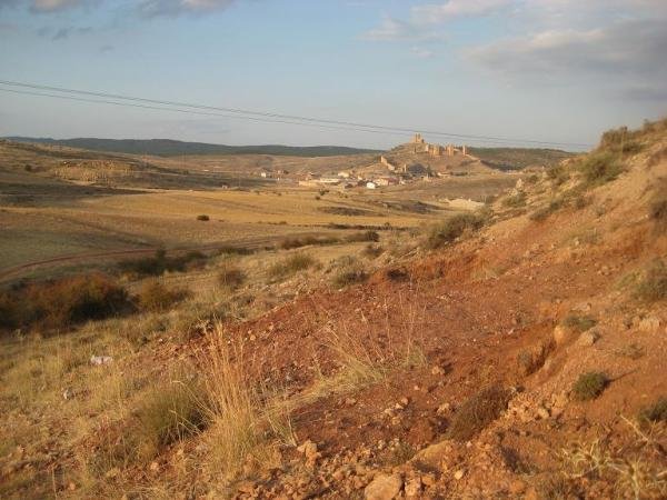 Aragonite locality Rio de Gallo, Cerro Pelado, background City of Molina de Arago, Guadalajara, Spain.jpg