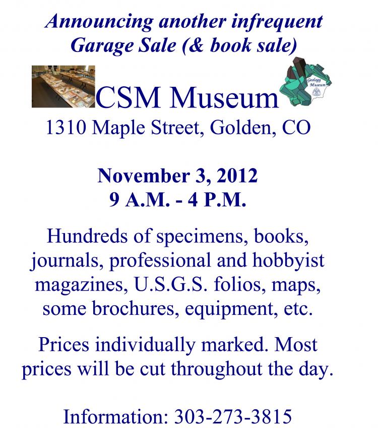 Colorado School of Mines - Garage Sale November-3-2012.jpg