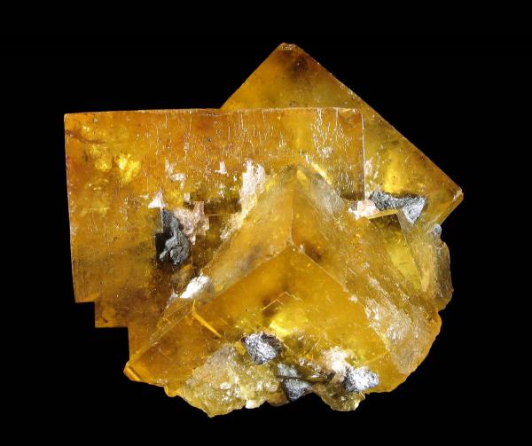 Fluorite - Golden-Yellow Crystals from the Okorusu Mine