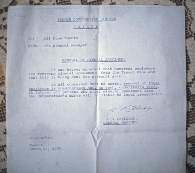 Namibia Tsumeb - Mine lettter to employees 1974 81.jpg