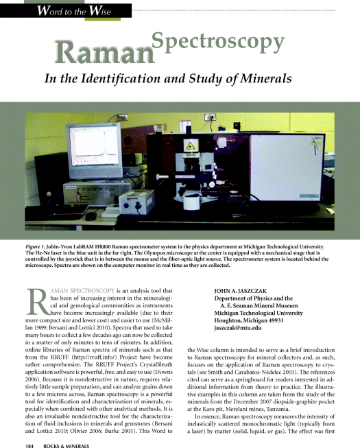 Rocks&Minerals March-April 2013 issue Raman article.gif