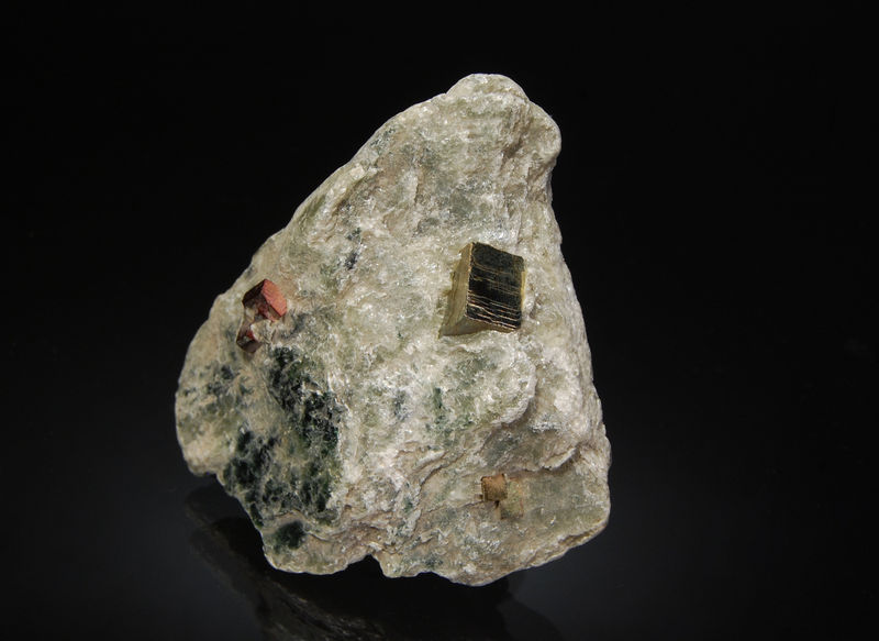 0201 Pyrite in Talc - Carlton Quarry, Chester, Windsor County, Vermont.jpg