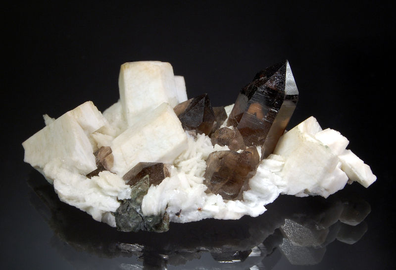 2537 Smoky Quartz and microcline - Moat Mt. Albany, New Hampshire.jpg