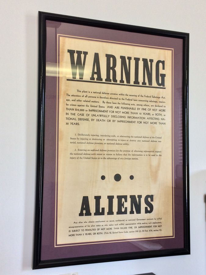 AFM, WWII warning sign for aliens.JPG