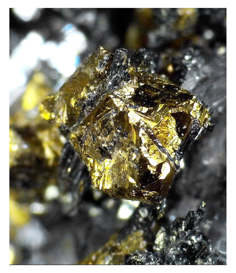 Chalcopyrite on Quartz - Under the Microscope 4.JPG