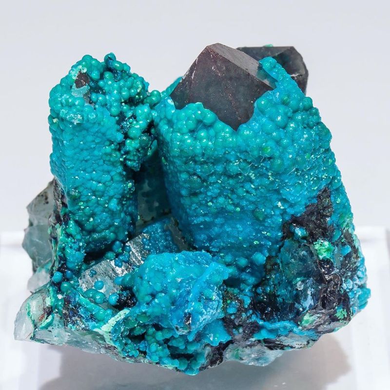 Chrysocolla on Quartz - Tentadora Mine_Ica Department_Peru.jpg