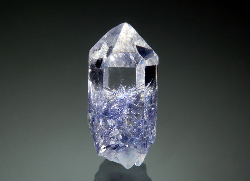 Dumortierite inclusions in quartz - Vaca Morte Quarry, Boquira, Bahia, Brazil.jpg