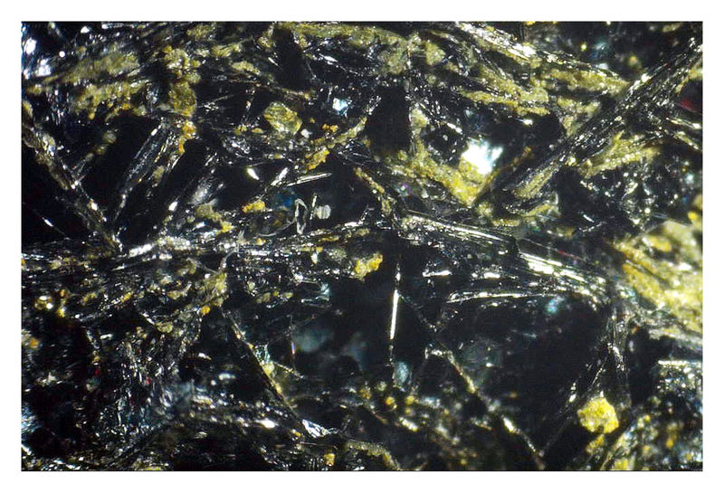 Elba Pyrite with Hematite - Hematite blades.jpg