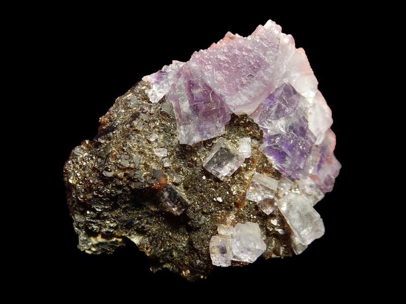 Fluorite sur Sphalrite no 70 - FMF.JPG