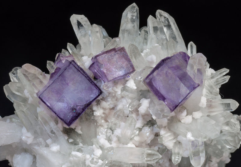 Fluorite with Quartz and Dolomite - Yaogangxian Mine_Hunan Province_China.jpg