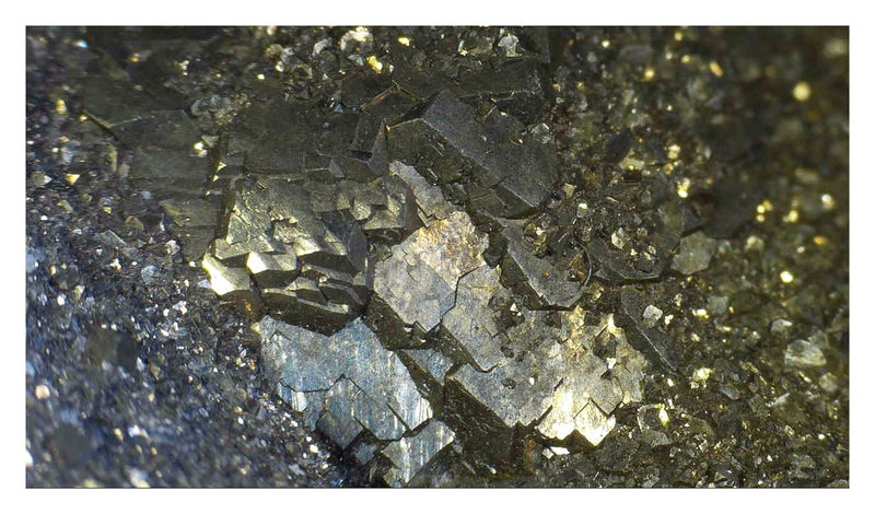 PYRITE ON FLUORITE - UNDER THE SCOPE 3.jpg