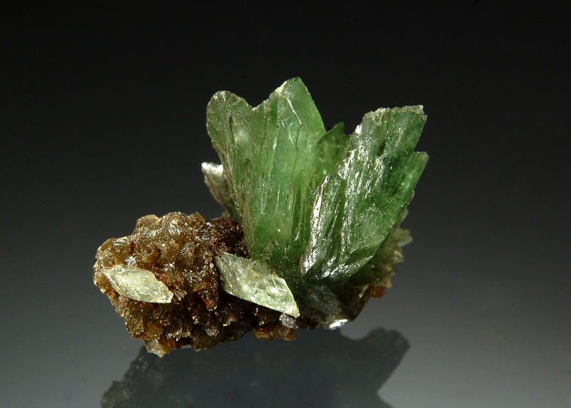 TN132 Ludlamite - Morococala Mine, Oruro, Bolivia.jpg