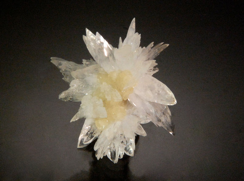 TN843 Colemanite on Calcite - Ext. 19 Boron Open Pit, Kern Co., California.jpg