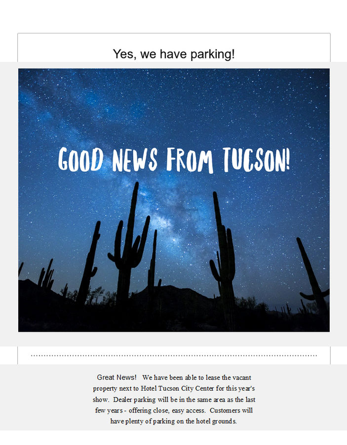 Tucson 2017 - Parking in the TCC-Inn Suites Hotel.jpg