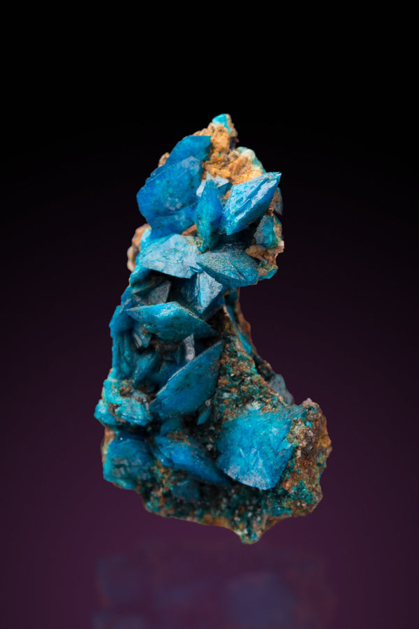 Tucson 2020 - Liroconite from Wheal Gorland of Gail and Jim Spann.jpg