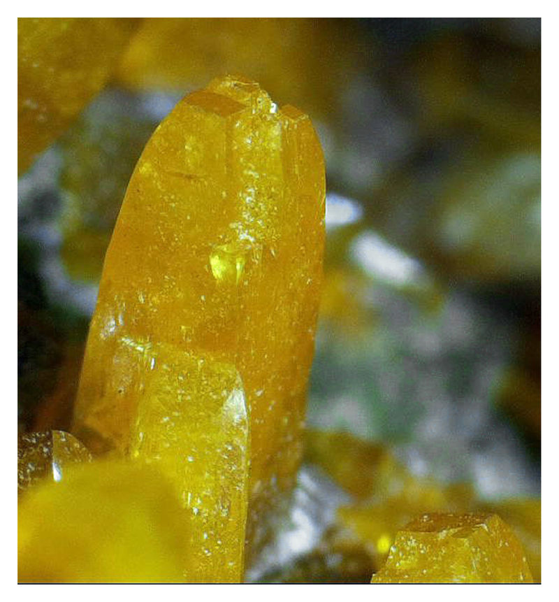 Wulfenite with Mimetite - UP CLOSE AND PERSONAL 4.jpg